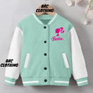 Jaket Anak Perempuan Barbie Logo Varsity