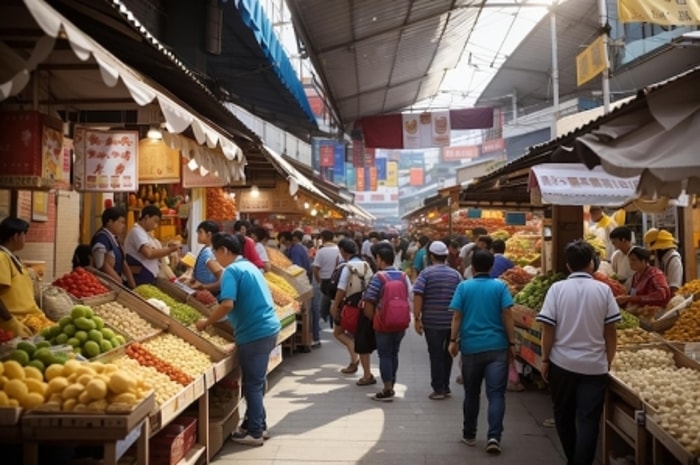 Pasar Baru Bandung, Check Out, dan Stasiun